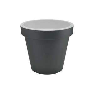 Sivo-biely kvetináč Gardenico Metro Twist, 29, 5 cm vyobraziť
