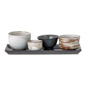 Set 4 kameninových misiek a podtácky na sushi Bloomingville Masami vyobraziť
