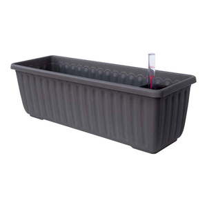 Antracitovosivý samozavlažovací kvetináč Plastia SIesta, dĺžka 80 cm vyobraziť