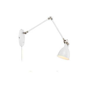 Biela nástenná lampa Markslöjd House, dĺžka ramena 84, 5 cm vyobraziť