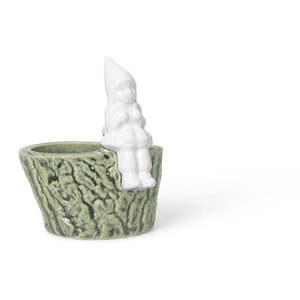 Vianočný svietnik z porcelánu a kameniny Kähler Design Christmas Tales, dĺžka 8, 5 cm vyobraziť