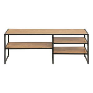 TV stolík v dekore duba v čierno-prírodnej farbe 120x46 cm Seaford – Actona vyobraziť