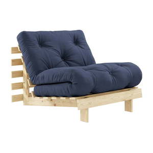 Rozkladacie kreslo s tmavomodrým poťahom Karup Design Roots Raw/Navy vyobraziť