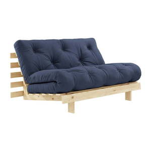 Rozkladacia pohovka s tmavomodrým poťahom Karup Design Roots Raw/Navy vyobraziť