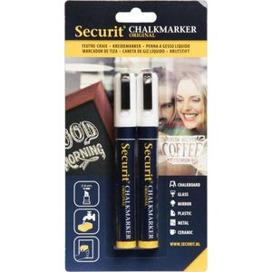 SECURIT Stredný popisovač šírka hrotu 2-6 mm 2 kusy, biely vyobraziť