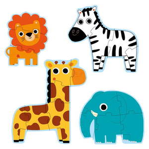 Sada 4 detských puzzle Djeco Mini Jungle vyobraziť