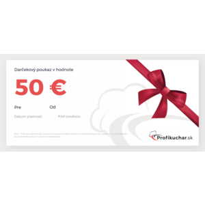 Elektronický darčekový poukaz Profikuchar.sk na nákup tovaru v hodnote 50 € vyobraziť