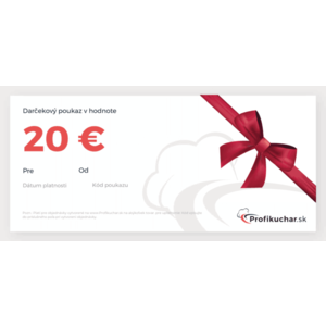 Elektronický darčekový poukaz Profikuchar.sk na nákup tovaru v hodnote 20 € vyobraziť