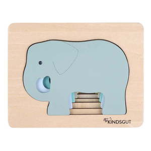 Drevené detské puzzle Kindsgut Elephant vyobraziť