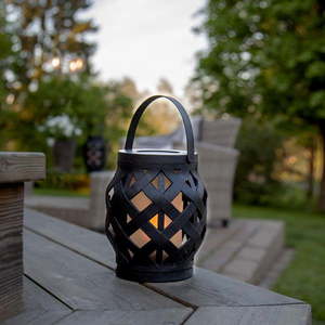 Čierny lampáš Star Trading Flame Lantern, výška 16 cm vyobraziť