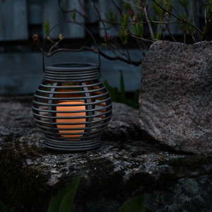 Hnedý solárny LED lampáš vhodný do exteriéru Star Trading Rustic, výška 16 cm vyobraziť