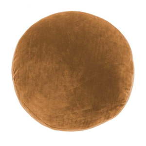 Oranžovo-hnedý dekoratívny vankúš z mikrovlákna Tiseco Home Studio Marshmallow, ø 40 cm vyobraziť