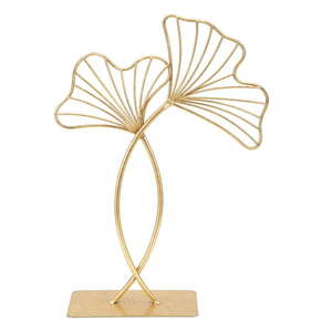 Dekorácia v zlatej farbe Mauro Ferretti Leaf Glam, výška 35 cm vyobraziť