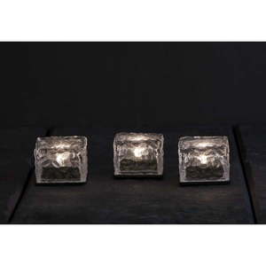 Súprava 3 vonkajších solárnych sviečok Star Trading Candle Icecube, výška 5, 5 cm vyobraziť