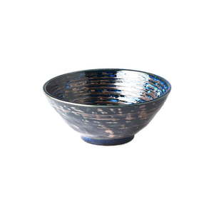 Tmavomodrá keramická misa MIJ Copper Swirl, ø 20 cm vyobraziť