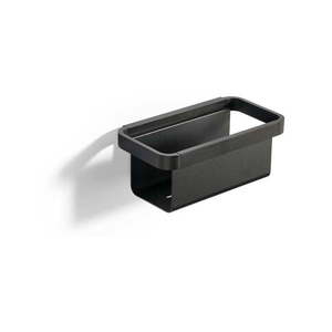 Čierna hlboká kúpeľňová polica Zone Rim, 22 x 11, 4 cm vyobraziť