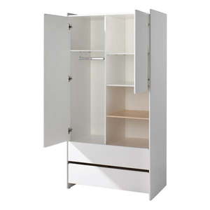 Biela detská šatníková skriňa Vipack Kiddy, 90 x 180 cm vyobraziť