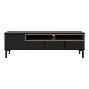 Čierny TV stolík 156x48x48 cm Roomers – Tvilum vyobraziť