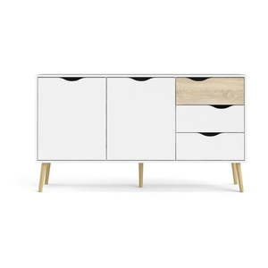 Biela komoda 147x82x39 cm Oslo – Tvilum vyobraziť