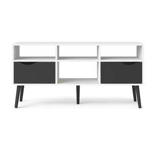 Čierno-biely TV stolík Tvilum Oslo, 117 x 57 cm vyobraziť