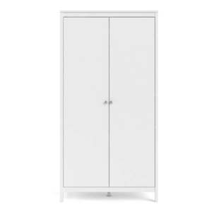Biela šatníková skriňa 102x199 cm Madrid – Tvilum vyobraziť