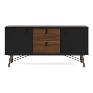 Čierna komoda v dekore orecha 150x72x40 cm Ry – Tvilum vyobraziť