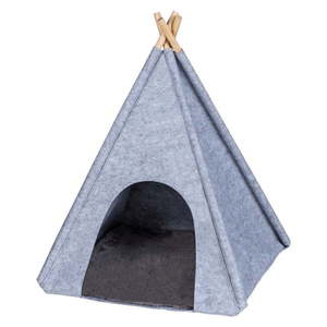 Svetlosivý teepee stan pre domácich maznáčikov Wenko vyobraziť
