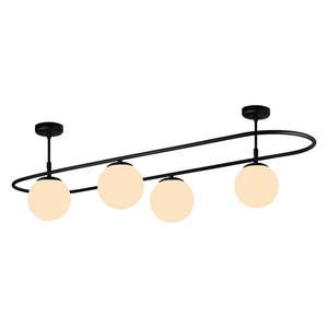 Čierne stropné svietidlo Squid Lighting Elips, dĺžka 124 cm vyobraziť