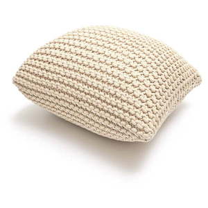 Béžový vankúšový puf Bonami Essentials Knit vyobraziť