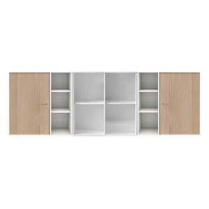 Biela nástenná komoda v dubovom dekore Hammel Mistral Kubus, 206 x 69 cm vyobraziť