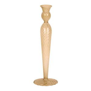 Svetlohnedý sklenený svietnik PT LIVING Swirl, výška 26, 5 cm vyobraziť