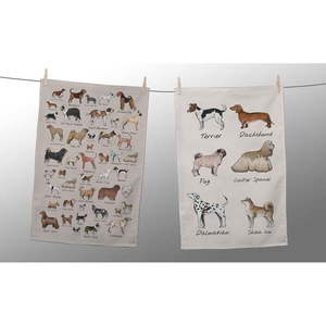 Súprava 2 obrúskov Little Nice Things Dog Types, 47 x 65 cm vyobraziť