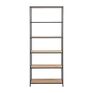 Regál v dekore duba v čierno-prírodnej farbe 77x185 cm Seaford – Actona vyobraziť