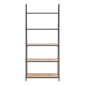 Regál v dekore duba v čierno-prírodnej farbe 77x175 cm Seaford – Actona vyobraziť