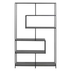 Čierna knižnica v dekore jaseňa 114x185 cm Seaford – Actona vyobraziť