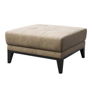 Béžová podnožka z imitácie kože MESONICA Musso Tufted vyobraziť