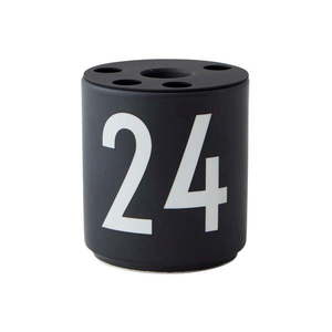 Čierny porcelánový svietnik Design Letters vyobraziť