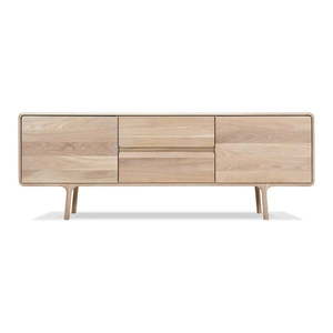 TV komoda z masívneho dubového dreva Gazzda Fawn Natural vyobraziť