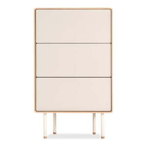 Vysoká komoda z dubového dreva v bielo-prírodnej farbe 60x100 cm Fina – Gazzda vyobraziť