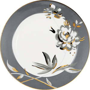 Biely/sivý dezertný porcelánový tanier ø 20, 5 cm Aslaug – Green Gate vyobraziť