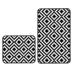 Biele/čierne kúpeľňové predložky v súprave 2 ks 60x100 cm – Mila Home vyobraziť