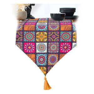 Behúň na stôl 45x140 cm Mandala Tiles – Minimalist Cushion Covers vyobraziť