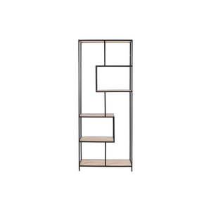 Čierna/prírodná knižnica v dekore duba 77x185 cm Seaford – Actona vyobraziť