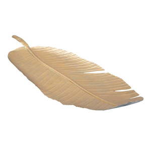 Dekorácia v zlatej farbe Mauro Ferretti Leaf, 55, 5 × 18 cm vyobraziť