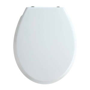 Biele WC sedadlo s jednoduchým zatváraním Wenko Bilbao, 44, 5 x 37 cm vyobraziť