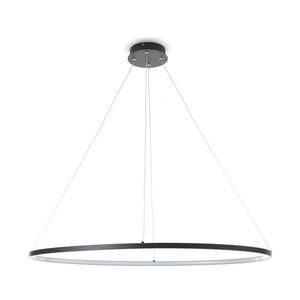 Čierne závesné svietidlo Tomasucci Oval Ring, výška 92 cm vyobraziť
