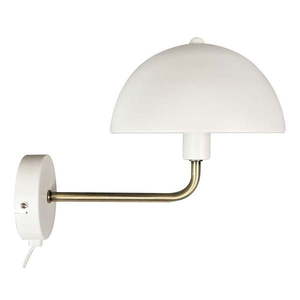 Nástenná lampa v bielo-zlatej farbe Leitmotiv Bonnet, výška 25 cm vyobraziť