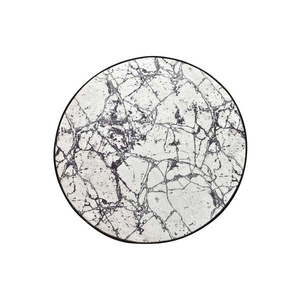 Čierno-biela kúpeľňová predložka Foutastic Marble Circle, ø 100 cm vyobraziť
