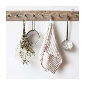 Ľanová utierka 45x65 cm Natural White Stripes – Linen Tales vyobraziť
