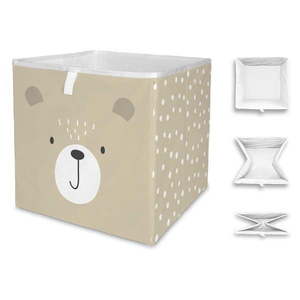 Béžový látkový detský úložný box Dots from the Forest - Butter Kings vyobraziť